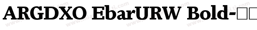 ARGDXO EbarURW Bold字体转换